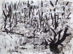 Torrens Creek, acrylic on paper, Belinda Broughton